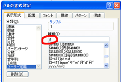 セルの書式設定 ユーザー定義